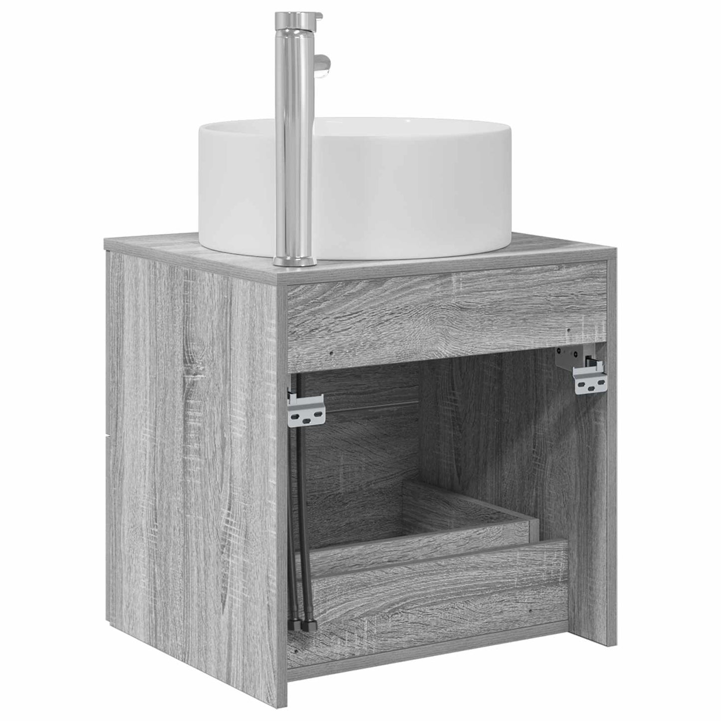 vidaXL Wall-Mounted Sink Vanity Grey Sonoma 49.5 x 44.5 x 65.5 cm