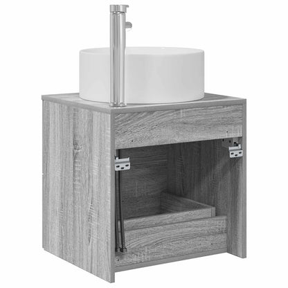 vidaXL Wall-Mounted Sink Vanity Grey Sonoma 49.5 x 44.5 x 65.5 cm