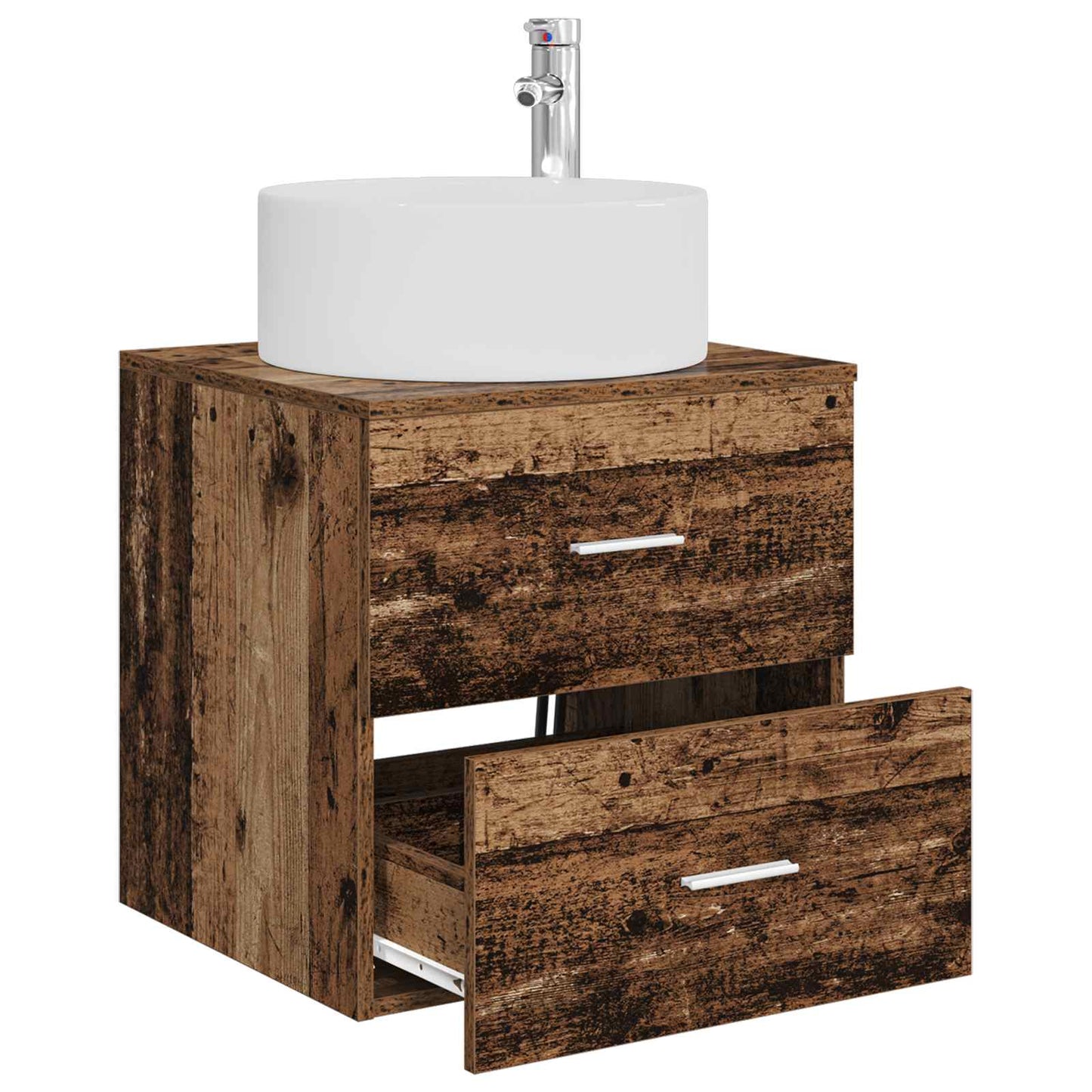 vidaXL Wall-Mounted Sink Vanity Old Wood 49.5 x 44.5 x 65.5 cm
