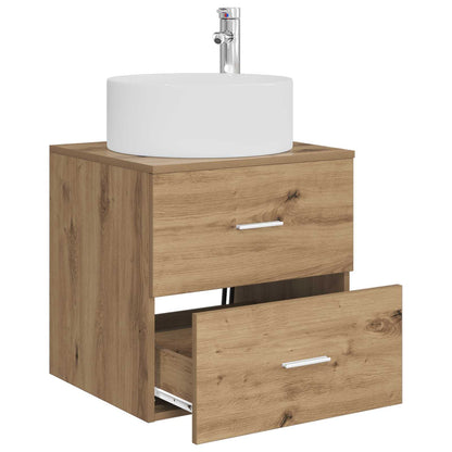 vidaXL Wall-Mounted Sink Vanity Artisan Oak 49.5 x 44.5 x 65.5 cm