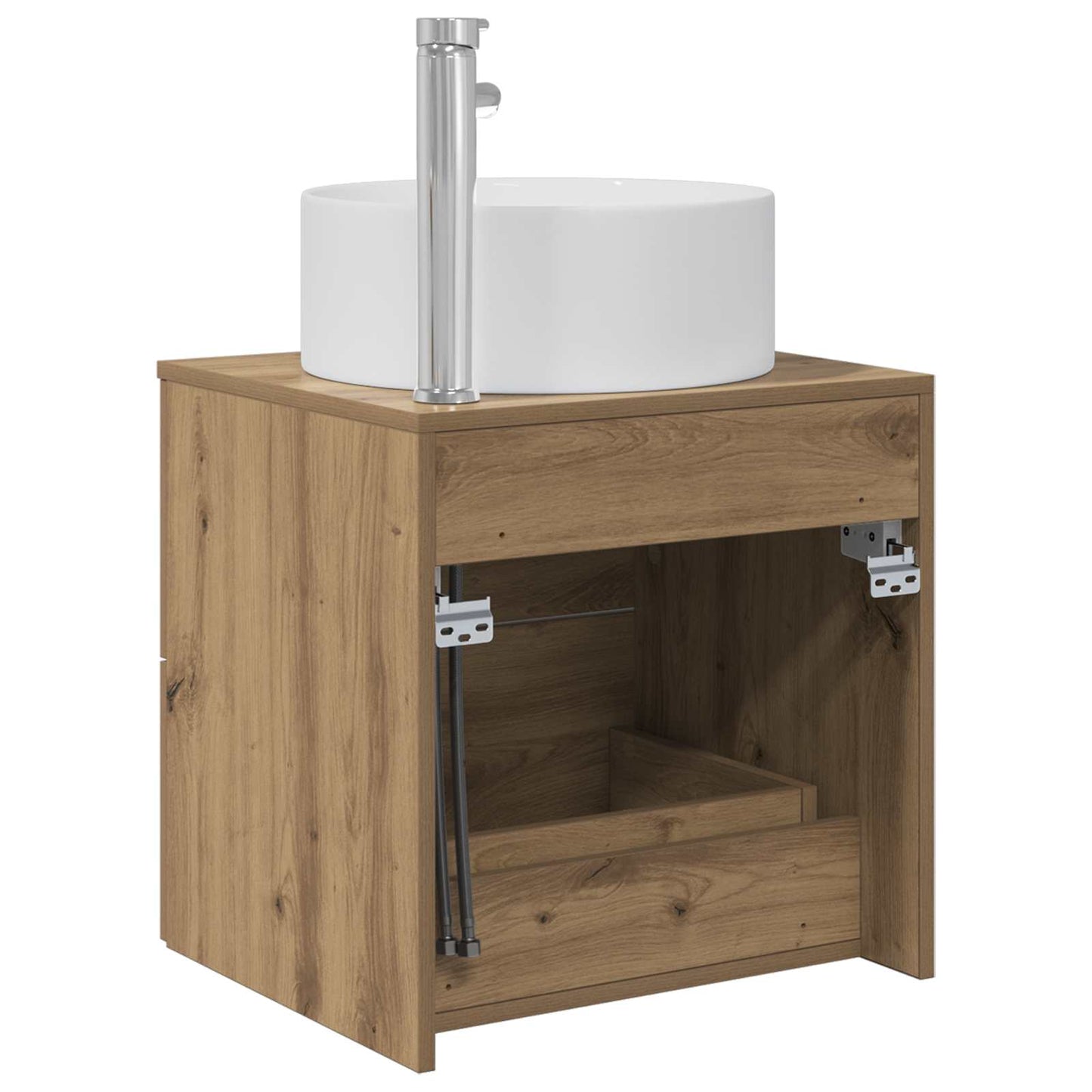 vidaXL Wall-Mounted Sink Vanity Artisan Oak 49.5 x 44.5 x 65.5 cm