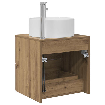 vidaXL Wall-Mounted Sink Vanity Artisan Oak 49.5 x 44.5 x 65.5 cm