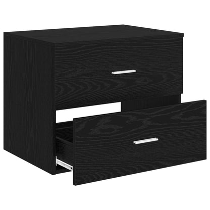 vidaXL Wall-Mounted Bathroom Cabinet Black Oak 62.5 x 44.5 x 50 cm
