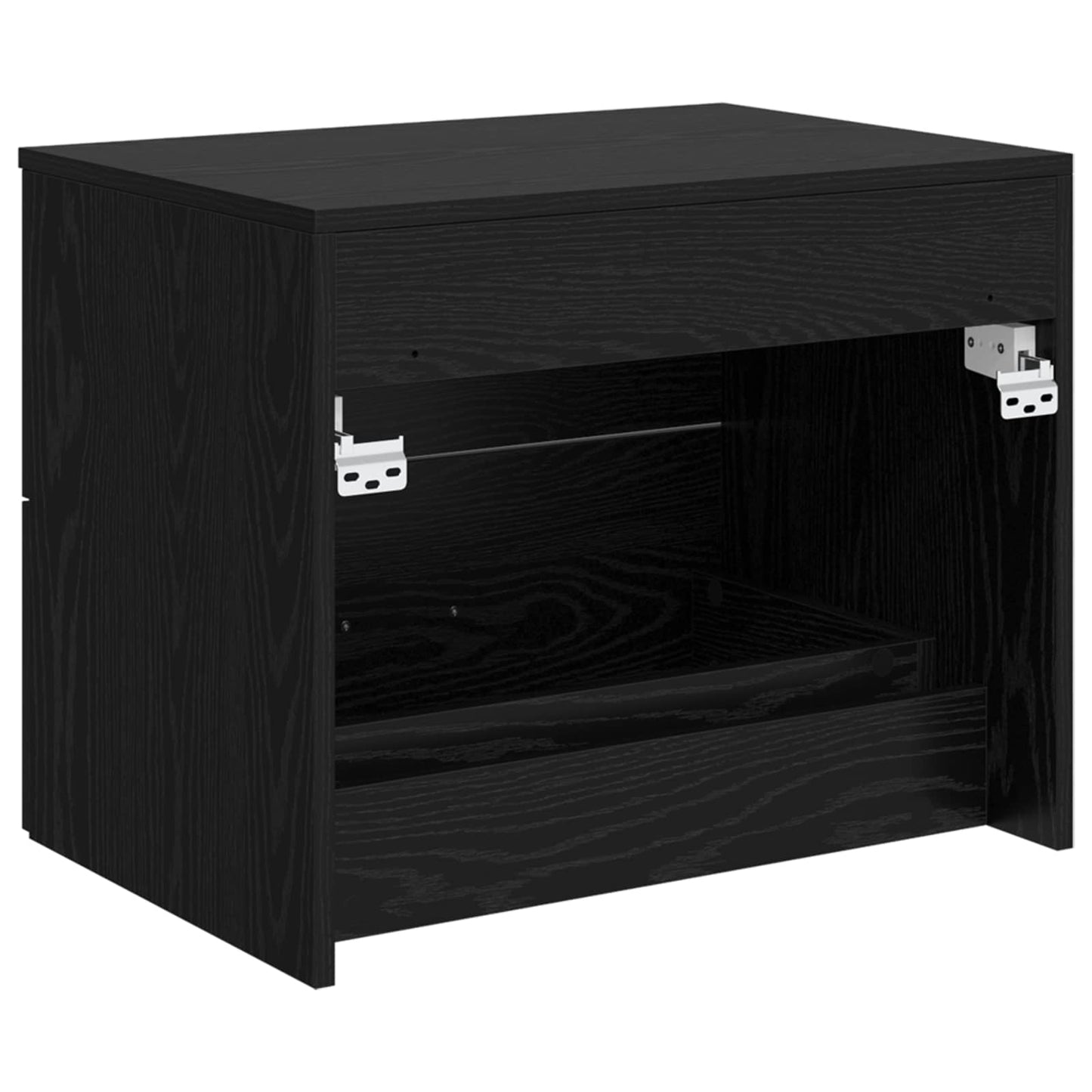 vidaXL Wall-Mounted Bathroom Cabinet Black Oak 62.5 x 44.5 x 50 cm