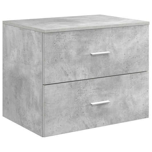 vidaXL Wall-Mounted Bathroom Cabinet Concrete Grey 62.5 x 44.5 x 50 cm