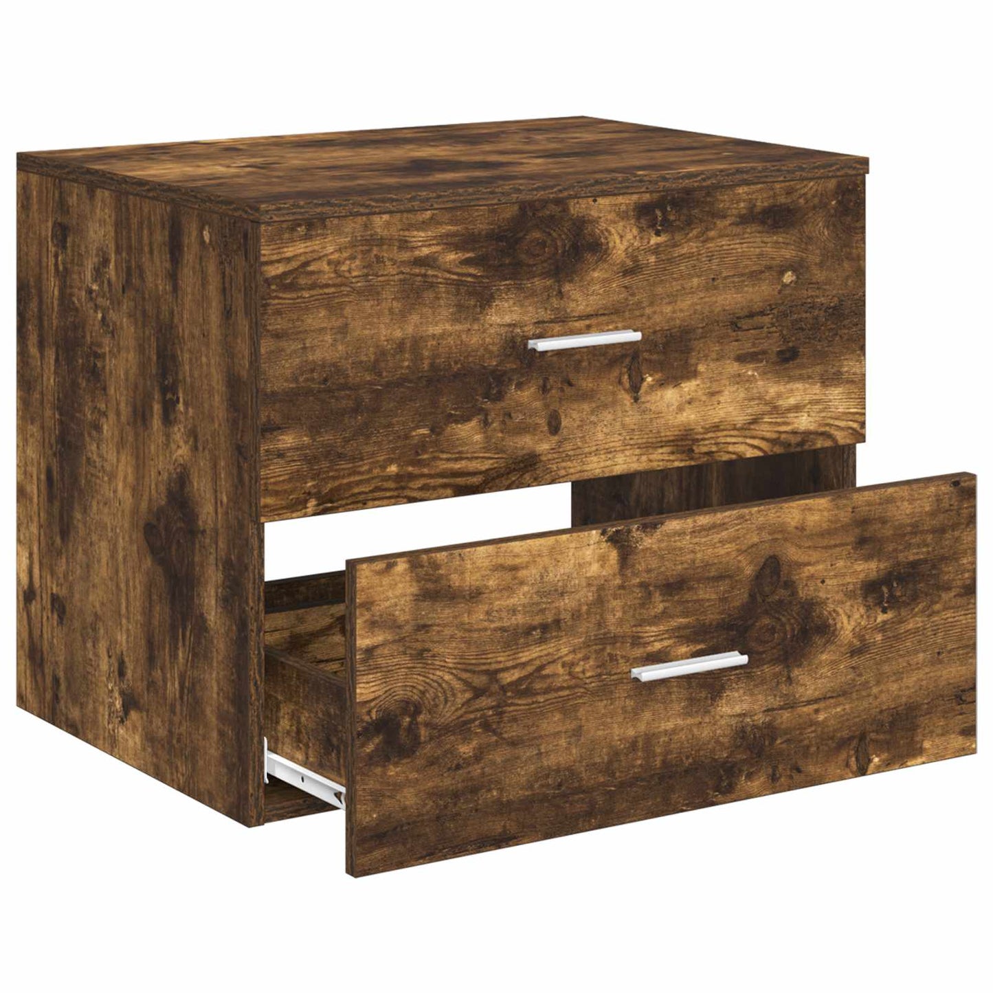vidaXL Wall-Mounted Bathroom Cabinet Smoked Oak 62.5 x 44.5 x 50 cm