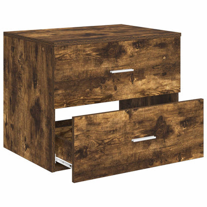 vidaXL Wall-Mounted Bathroom Cabinet Smoked Oak 62.5 x 44.5 x 50 cm