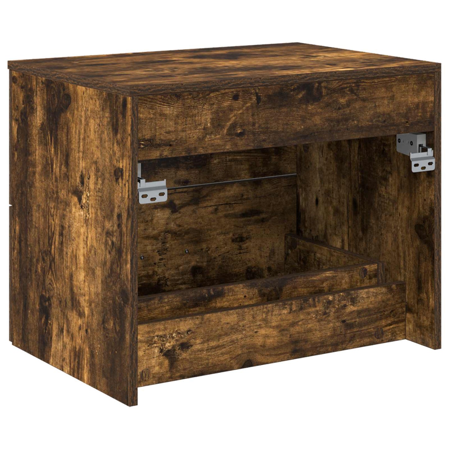 vidaXL Wall-Mounted Bathroom Cabinet Smoked Oak 62.5 x 44.5 x 50 cm