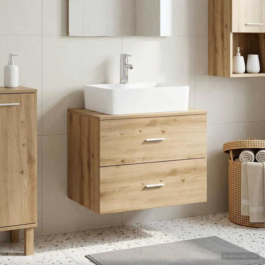 vidaXL Wall-Mounted Bathroom Cabinet Artisan Oak 62.5 x 44.5 x 50 cm