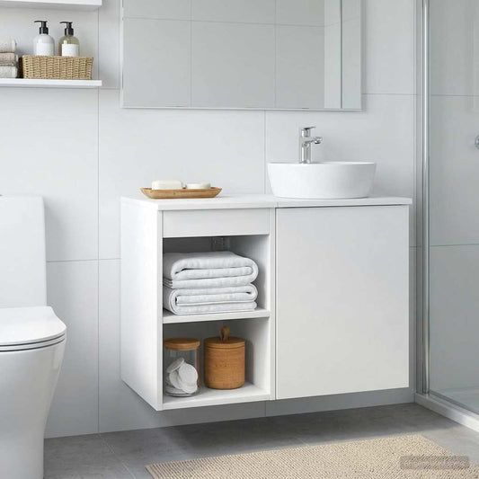 vidaXL Bathroom Cabinet In-between White 30 x 35 x 50 cm