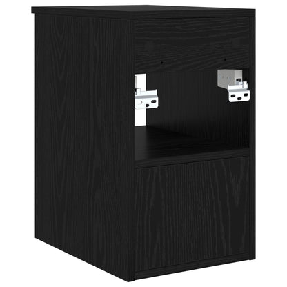 vidaXL Bathroom Cabinet In-between Black Oak 30 x 35 x 50 cm