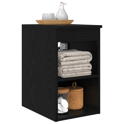 vidaXL Bathroom Cabinet In-between Black Oak 30 x 35 x 50 cm