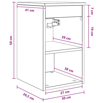 vidaXL Bathroom Cabinet In-between Black Oak 30 x 35 x 50 cm