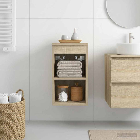vidaXL Bathroom Cabinet In-between Sonoma Oak 30 x 35 x 50 cm