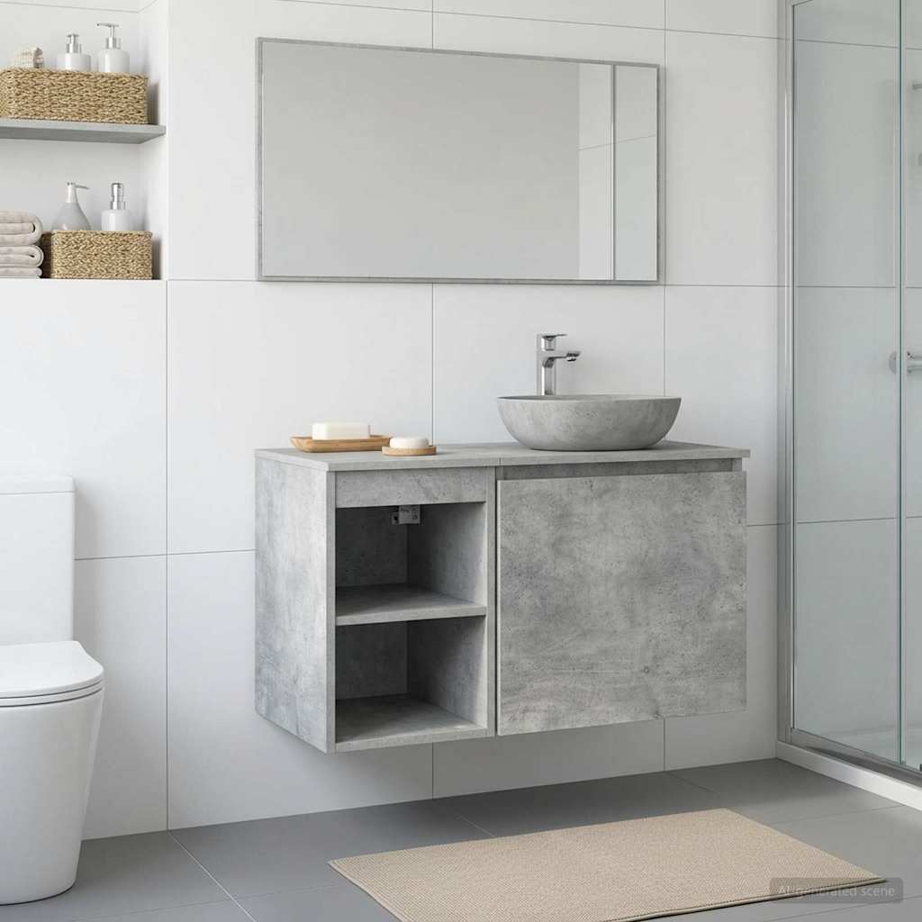 vidaXL Bathroom Cabinet In-between Concrete Grey 30 x 35 x 50 cm