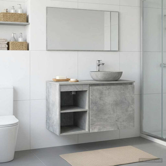 vidaXL Bathroom Cabinet In-between Concrete Grey 30 x 35 x 50 cm