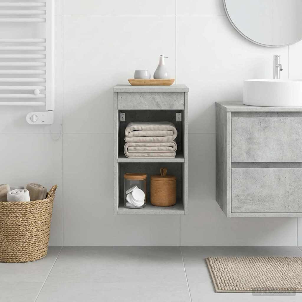 vidaXL Bathroom Cabinet In-between Concrete Grey 30 x 35 x 50 cm