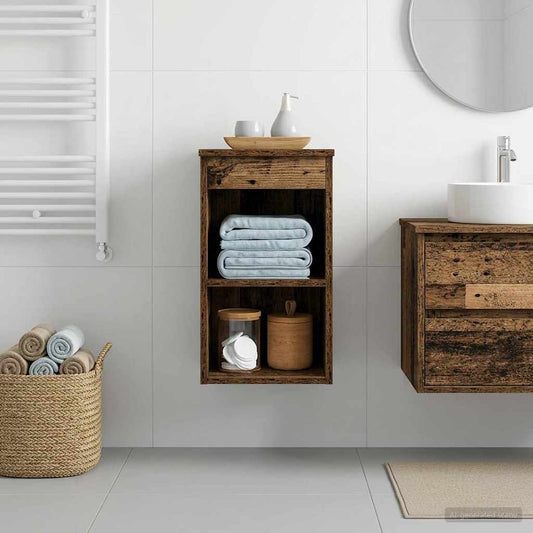 vidaXL Bathroom Cabinet In-between Old Wood 30 x 35 x 50 cm