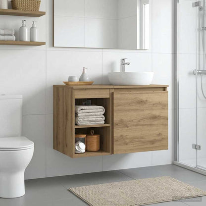 vidaXL Bathroom Cabinet In-between Artisan Oak 30 x 35 x 50 cm