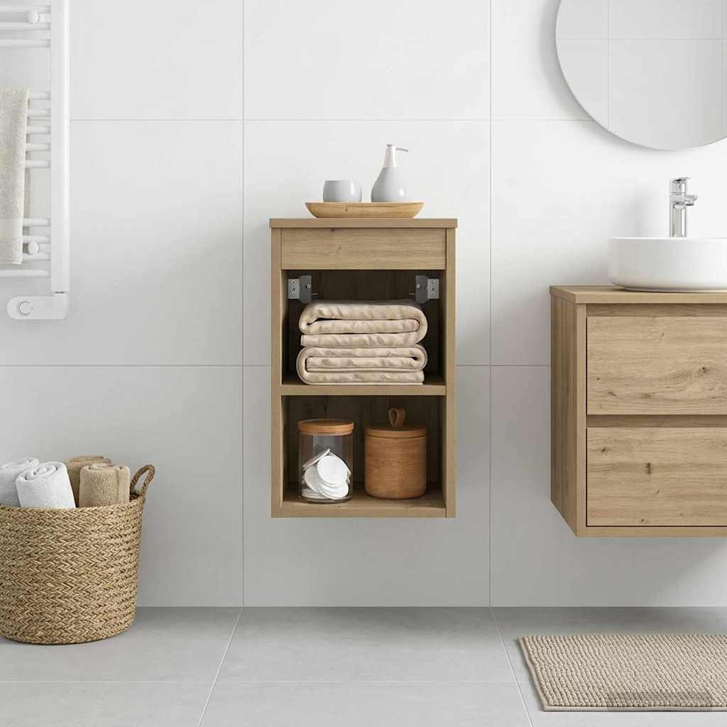 vidaXL Bathroom Cabinet In-between Artisan Oak 30 x 35 x 50 cm
