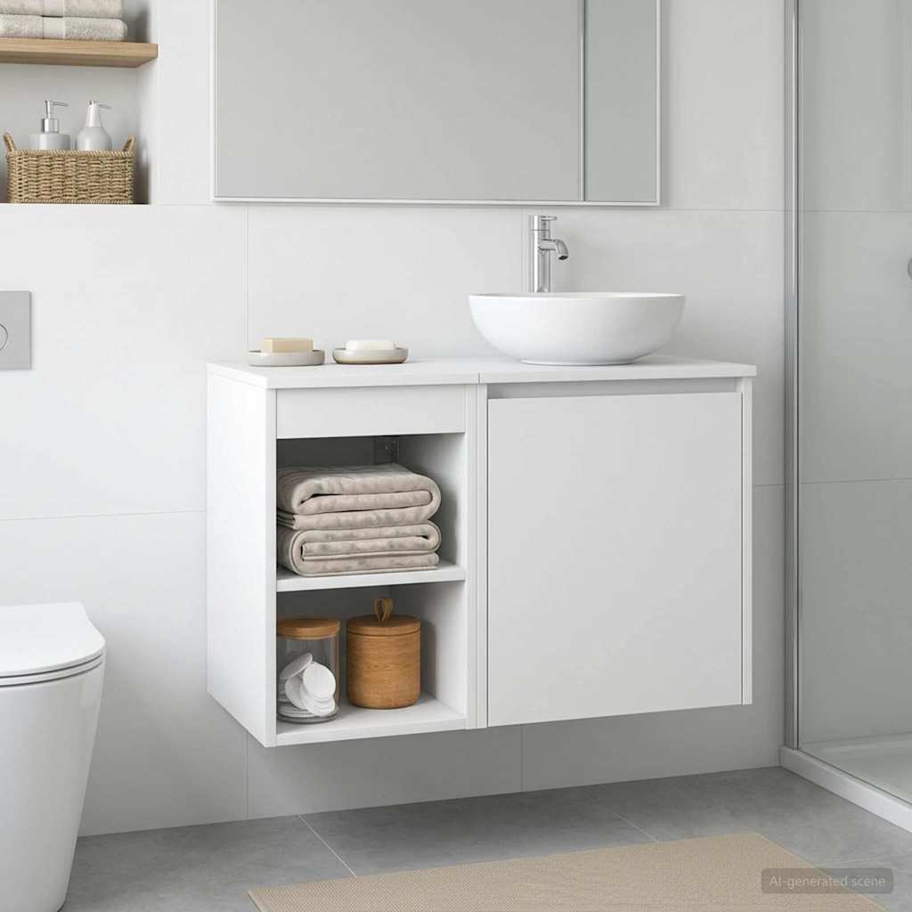 vidaXL Bathroom Cabinet In-between White 30 x 41 x 50 cm