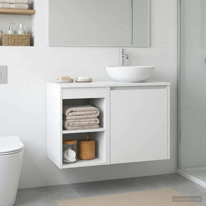 vidaXL Bathroom Cabinet In-between White 30 x 41 x 50 cm