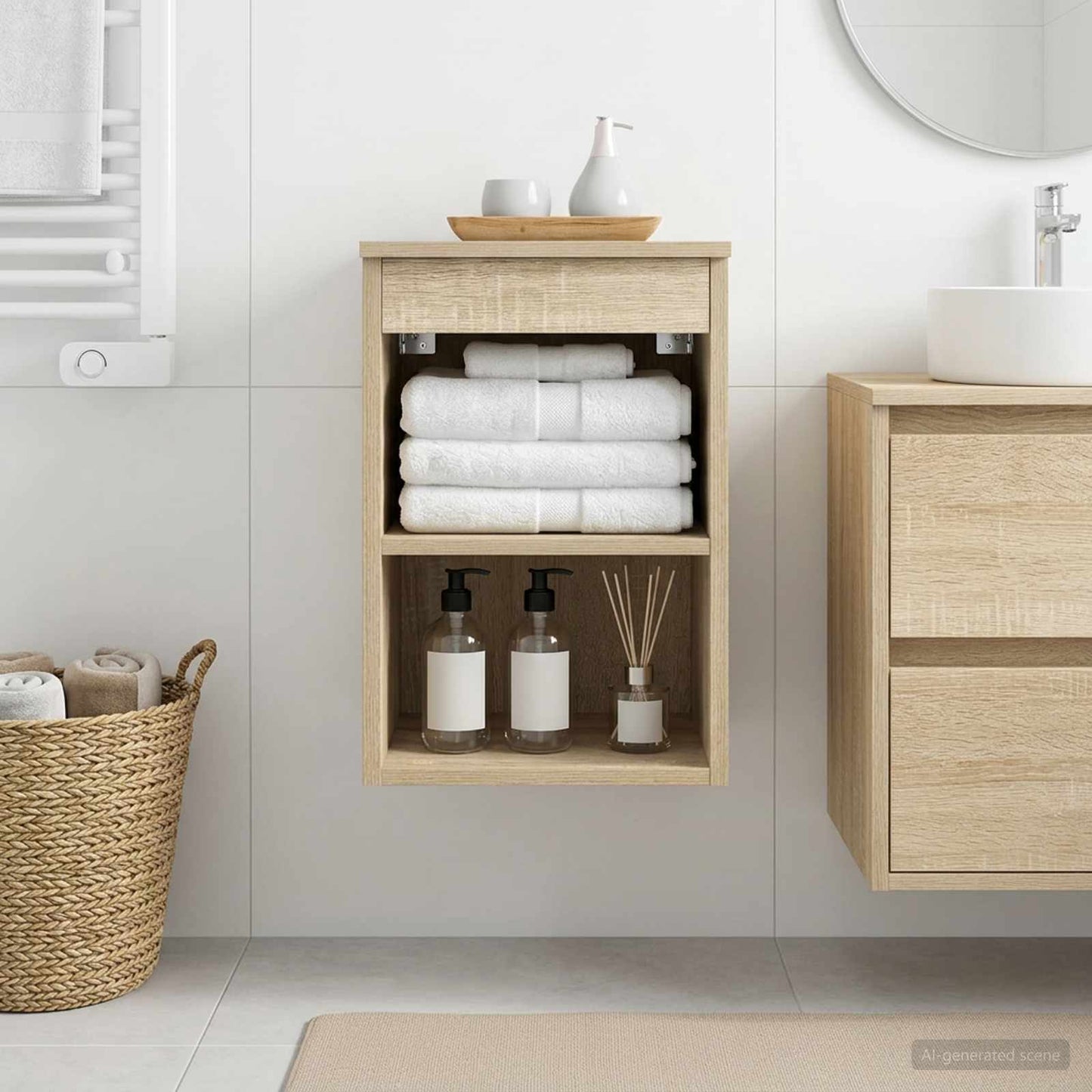 vidaXL Bathroom Cabinet In-between Sonoma Oak 30 x 41 x 50 cm