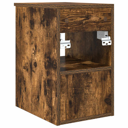 vidaXL Bathroom Cabinet In-between Smoked Oak 30 x 41 x 50 cm
