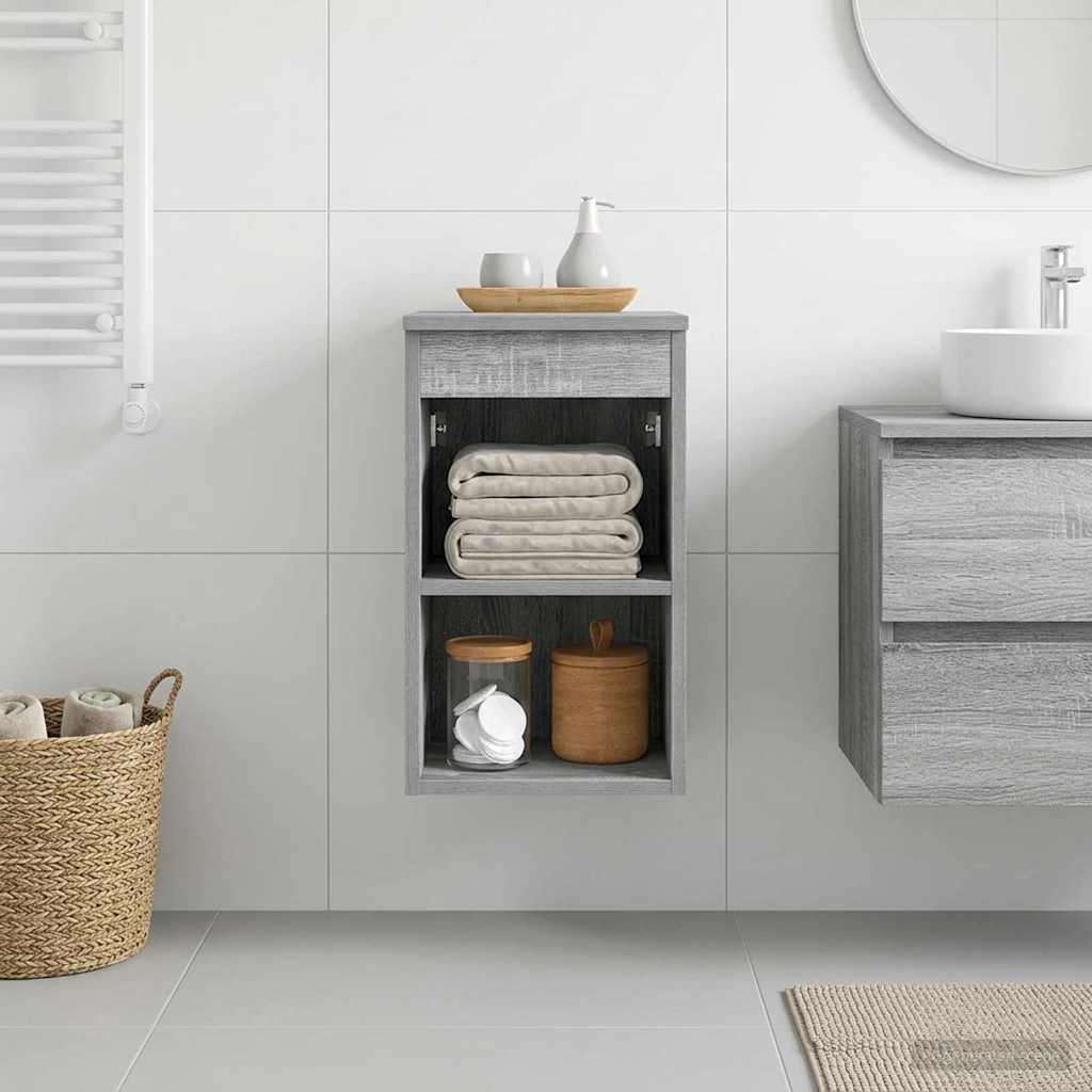 vidaXL Bathroom Cabinet In-between Grey Sonoma 30 x 41 x 50 cm