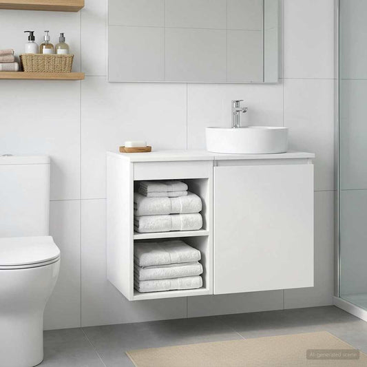 vidaXL Bathroom Cabinet In-between White 30 x 44.5 x 50 cm