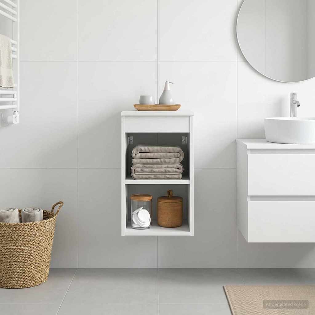vidaXL Bathroom Cabinet In-between White 30 x 44.5 x 50 cm
