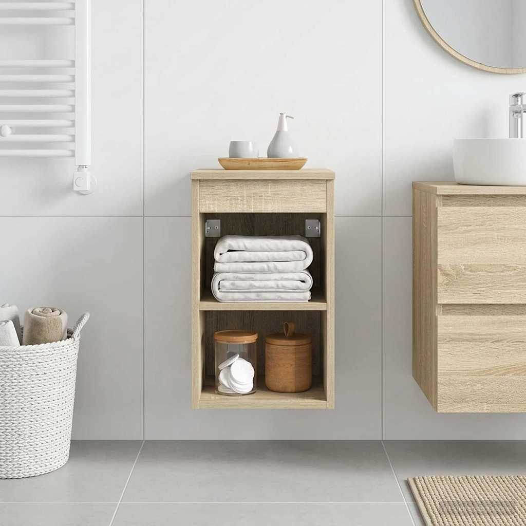 vidaXL Bathroom Cabinet In-between Sonoma Oak 30 x 44.5 x 50 cm