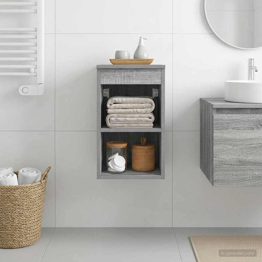 vidaXL Bathroom Cabinet In-between Grey Sonoma 30 x 44.5 x 50 cm