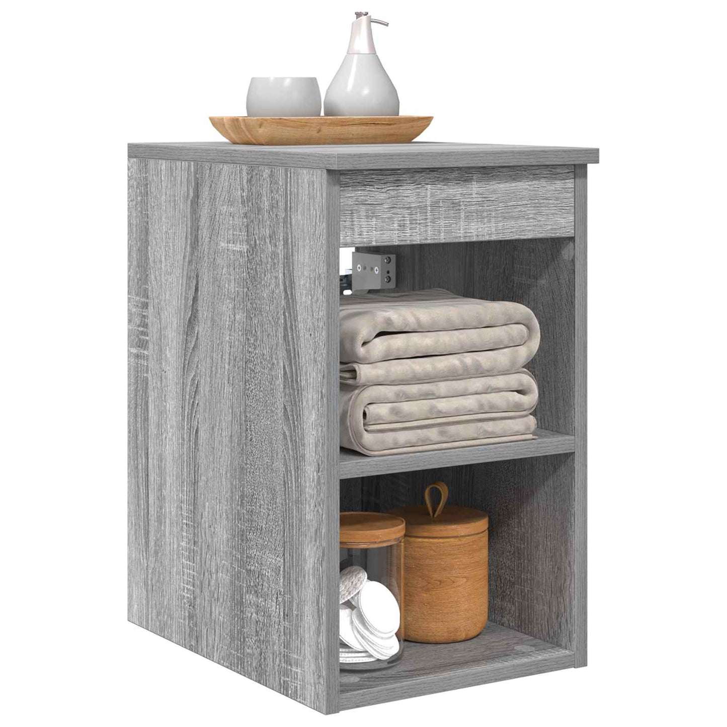 vidaXL Bathroom Cabinet In-between Grey Sonoma 30 x 44.5 x 50 cm