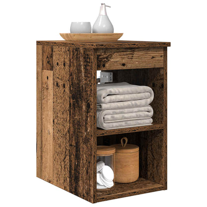 vidaXL Bathroom Cabinet In-between Old Wood 30 x 44.5 x 50 cm