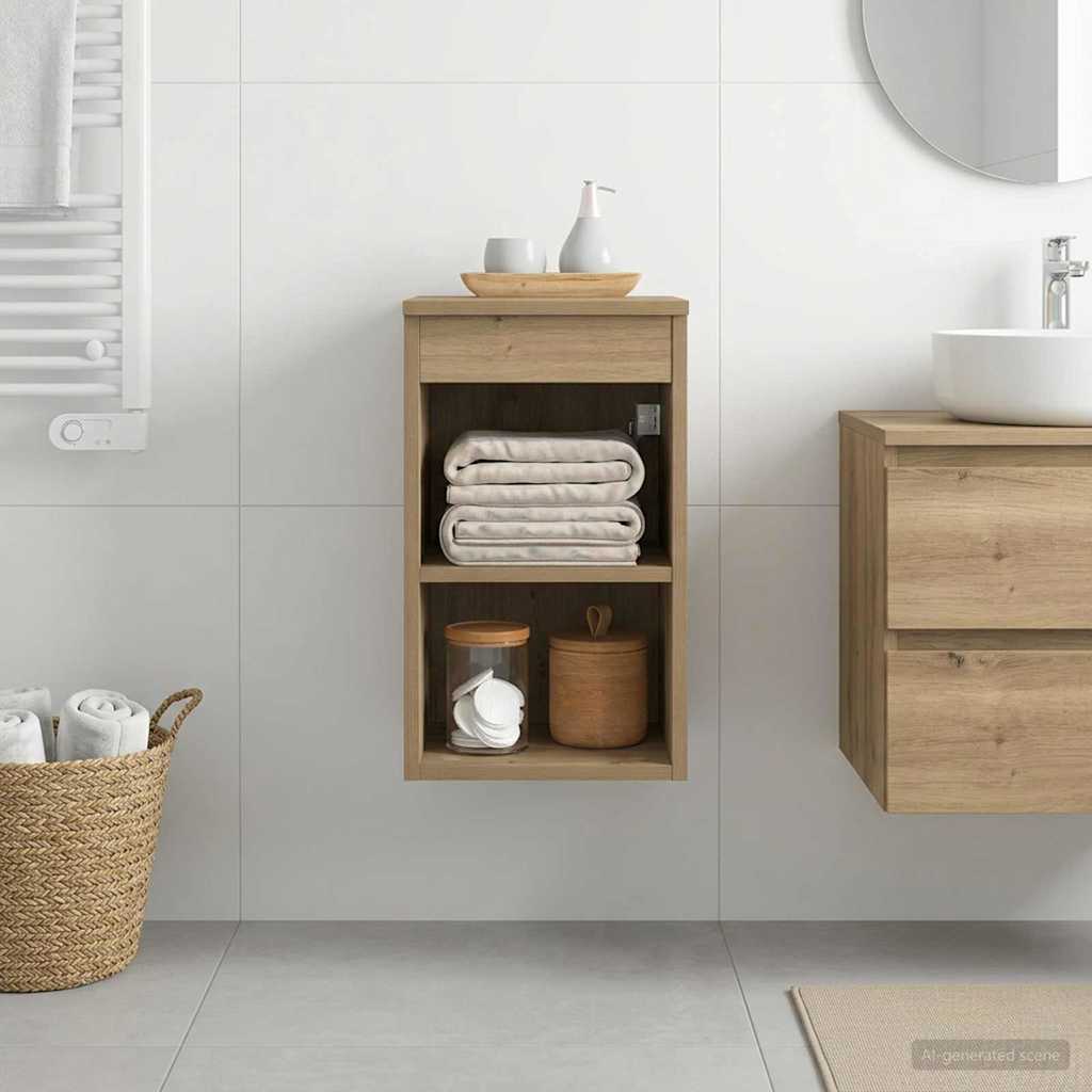vidaXL Bathroom Cabinet In-between Artisan Oak 30 x 44.5 x 50 cm
