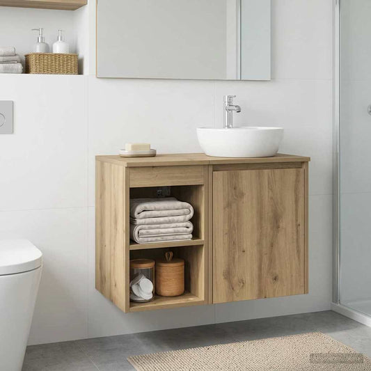 vidaXL Bathroom Cabinet In-between Artisan Oak 30 x 44.5 x 50 cm