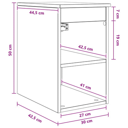 vidaXL Bathroom Cabinet In-between Artisan Oak 30 x 44.5 x 50 cm
