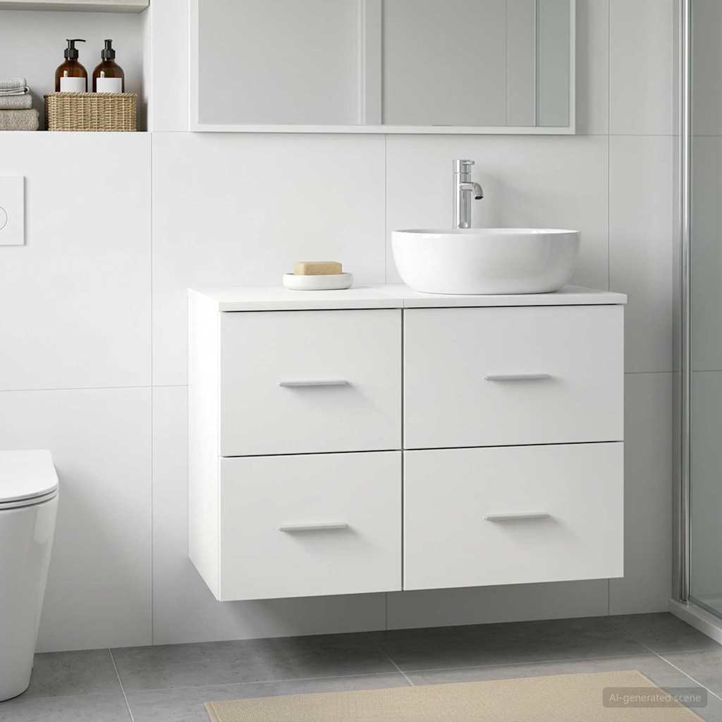 vidaXL Bathroom Cabinet In-between White 30 x 35 x 50 cm