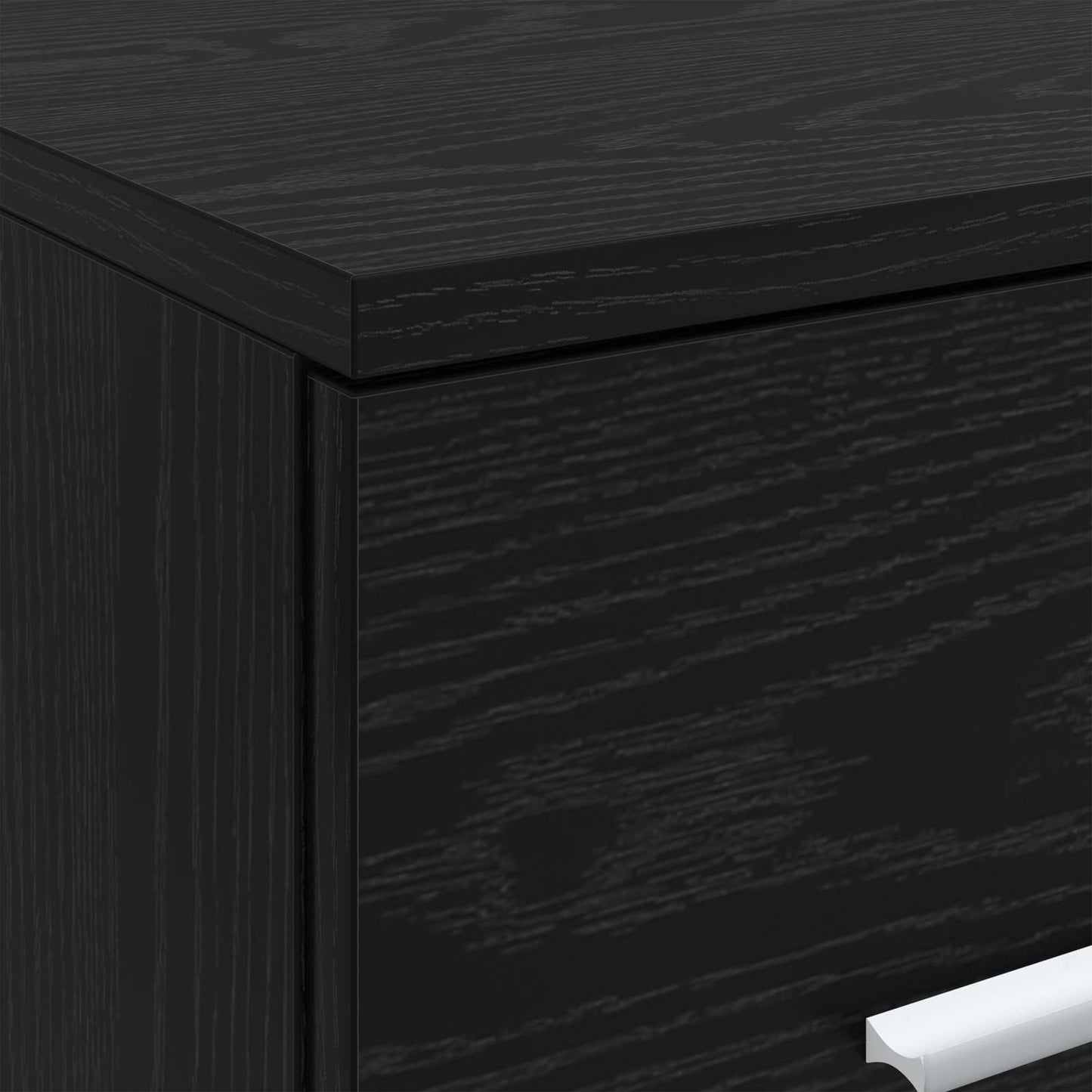 vidaXL Bathroom Cabinet In-between Black Oak 30 x 35 x 50 cm