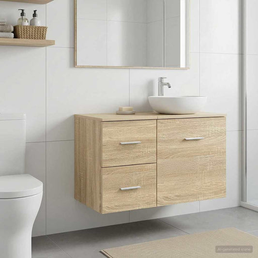 vidaXL Bathroom Cabinet In-between Sonoma Oak 30 x 35 x 50 cm