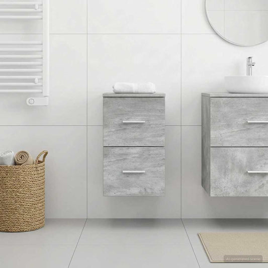 vidaXL Bathroom Cabinet In-between Concrete Grey 30 x 35 x 50 cm