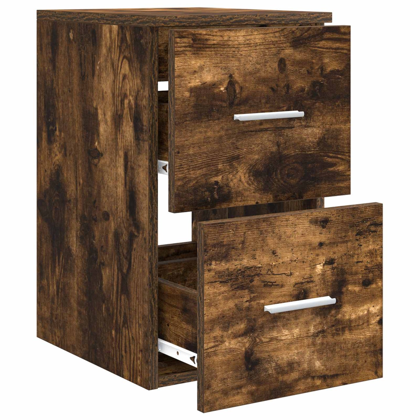 vidaXL Bathroom Cabinet In-between Smoked Oak 30 x 35 x 50 cm