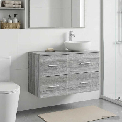 vidaXL Bathroom Cabinet In-between Grey Sonoma 30 x 35 x 50 cm