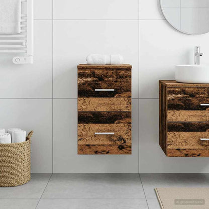 vidaXL Bathroom Cabinet In-between Old Wood 30 x 35 x 50 cm