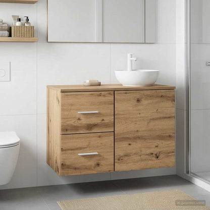 vidaXL Bathroom Cabinet In-between Artisan Oak 30 x 35 x 50 cm