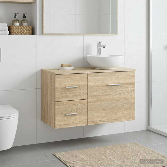 vidaXL Bathroom Cabinet In-between Sonoma Oak 30 x 41 x 50 cm