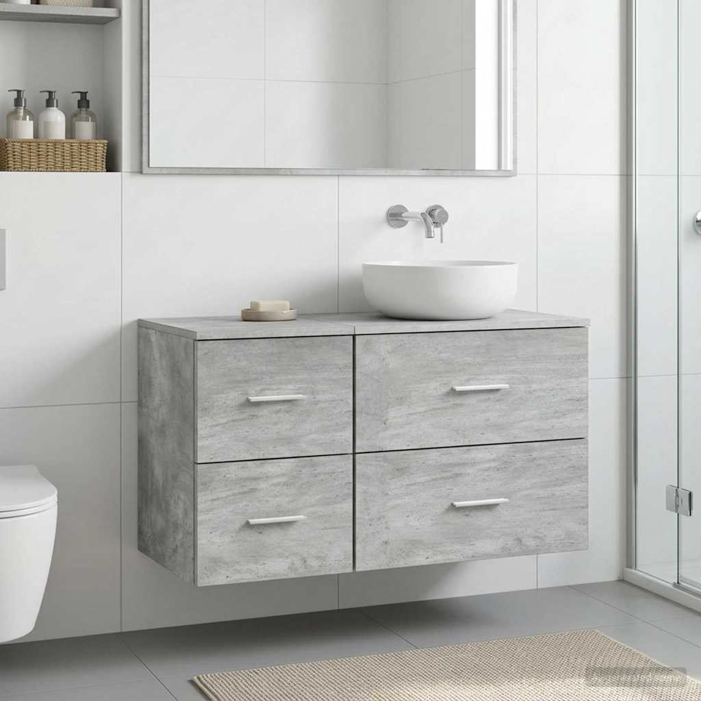 vidaXL Bathroom Cabinet In-between Concrete Grey 30 x 41 x 50 cm
