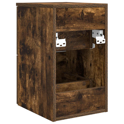 vidaXL Bathroom Cabinet In-between Smoked Oak 30 x 41 x 50 cm