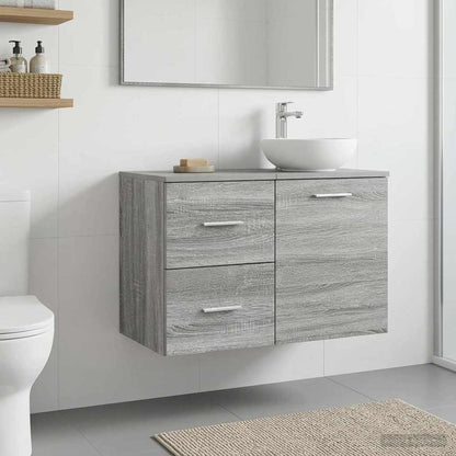 vidaXL Bathroom Cabinet In-between Grey Sonoma 30 x 41 x 50 cm